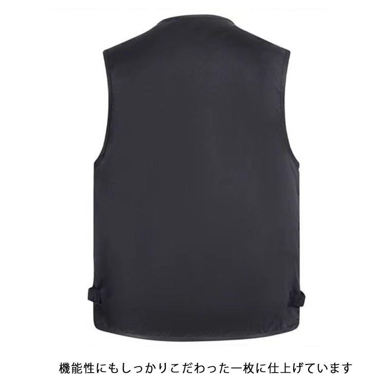 多機能ベスト ベスト メンズ フィッシングベスト お釣りベスト 多機能 作業ベスト アウトドアベスト キャンプベスト 登山ベスト カメラマンベスト ワ - 画像 (9)