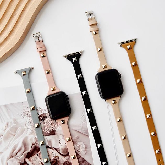 Apple Watch Series 11 applewatch 11バンド 革 レザー アップルウォッチ ベルト apple watch SE3 バンド 40mm 44mm 42mm 46mm 本革 二重 スリム - 画像 (7)