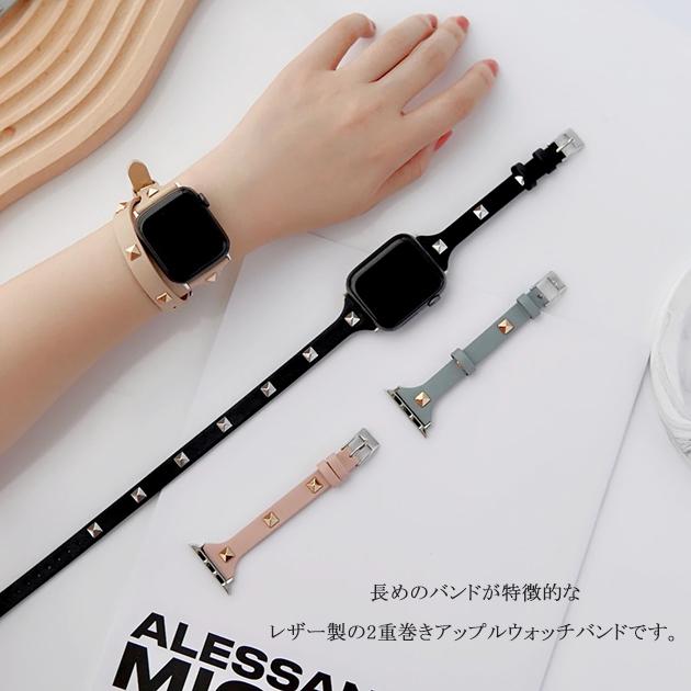 Apple Watch Series 11 applewatch 11バンド 革 レザー アップルウォッチ ベルト apple watch SE3 バンド 40mm 44mm 42mm 46mm 本革 二重 スリム - 画像 (8)