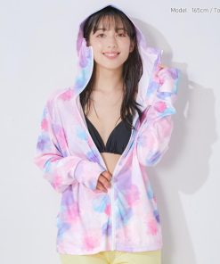 Ko'a ラッシュガード ハイネックパーカー レディース つば付き UVカット90%以上 軽量 紫外線対策 日焼け対策