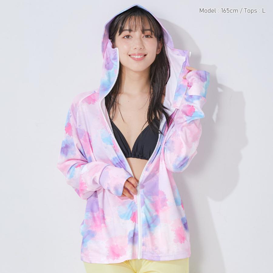 Ko'a ラッシュガード ハイネックパーカー レディース つば付き UVカット90%以上 軽量 紫外線対策 日焼け対策