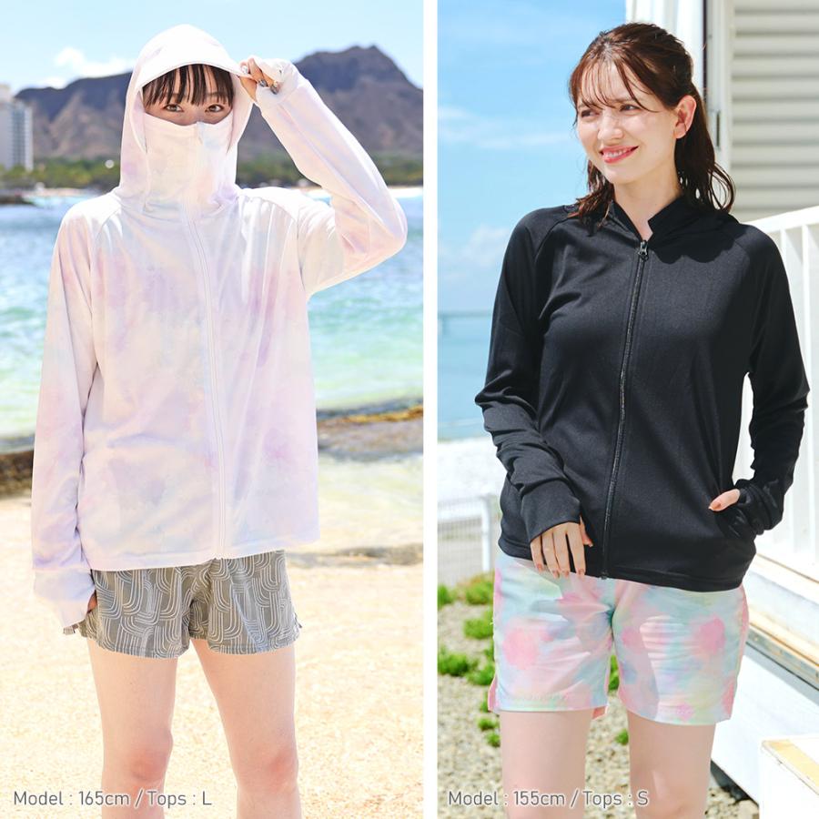 Ko'a ラッシュガード ハイネックパーカー レディース つば付き UVカット90%以上 軽量 紫外線対策 日焼け対策 - 画像 (2)