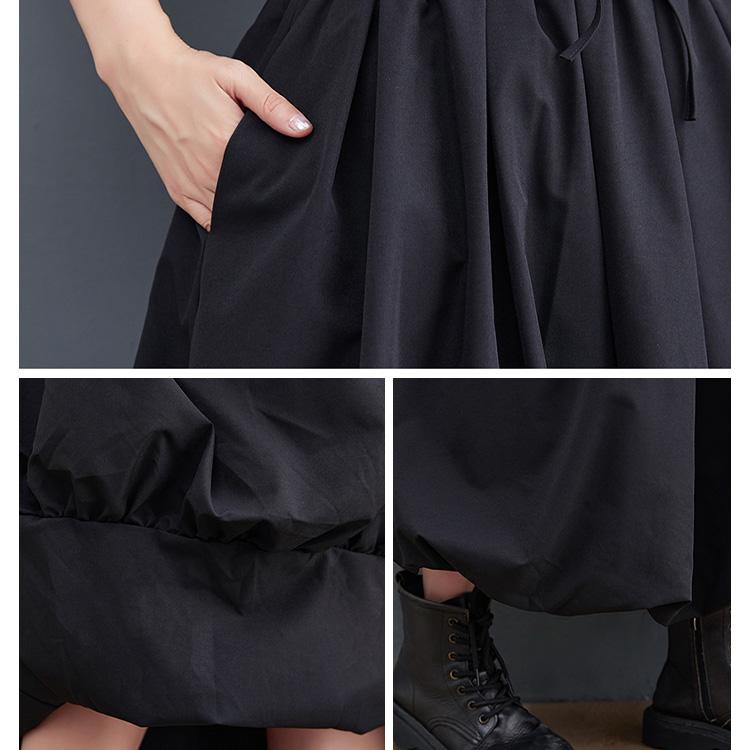 GOLDJAPAN 大きいサイズレディース スカート ロング タック フレア ウエストゴム ギャザー 冬新作 秋服 冬服 春服 夏服 LL 2L 3L 4L 5L F ブラック 黒 ゴールドジャパン - 画像 (6)