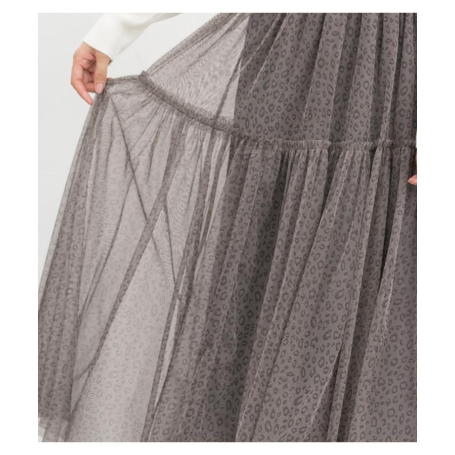 Honeys ボトムス スカート ロングスカート ロング丈 チュール ギャザー ティアード 無地 レディース SALE ハニーズ チュールスカート - 画像 (9)