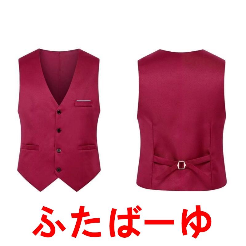 ジレベスト 前開き メンズ ベスト ジレ チョッキ スーツベスト フォーマルベスト ビジネス テーラードベスト レギュラー 発表会 演奏会 紳士服 スリム - 画像 (5)