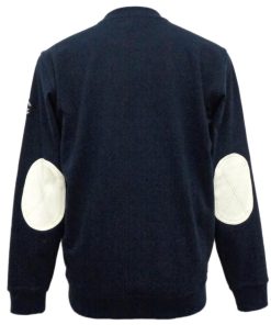 SINA COVA 30%OFF 秋冬 シナコバ 肘当て付き 丸首トレーナー (紺) (M、L、LL) TR*0123220040290