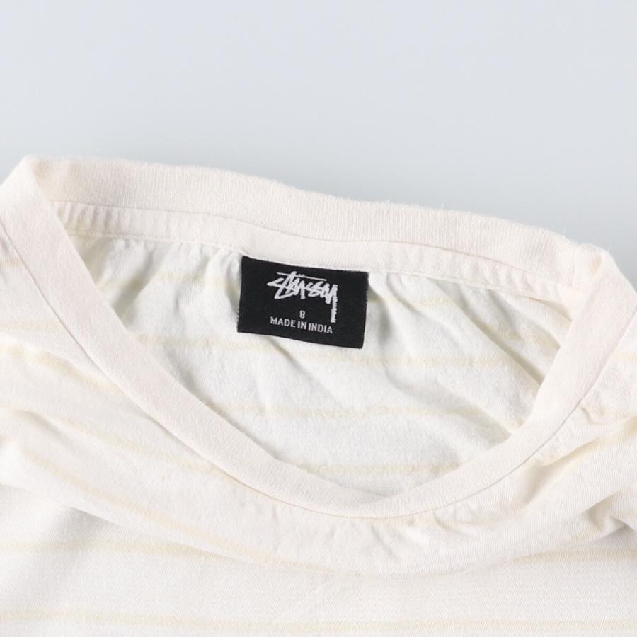 STUSSY 古着 ステューシー ボーダーTシャツ メンズL相当 /eaa535408 【SS2509_30】 - 画像 (2)