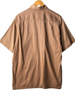 BANANA REPUBLIC 古着 80年代 バナナリパブリック 半袖 コットン ストライプシャツ ボックスシャツ メンズL相当 ヴィンテージ /eaa565888