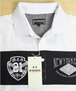 McGREGOR 30%OFF SALE/マクレガー　半袖シャツ、111626308 鹿の子モノトーンパネル ポロシャツ
