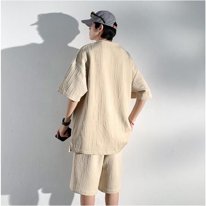【大特価】セットアップ メンズ 上下セット 夏 ゆったり tシャツ ハーフパンツ カジュアル 涼しい涼しい シンプル - 画像 (6)