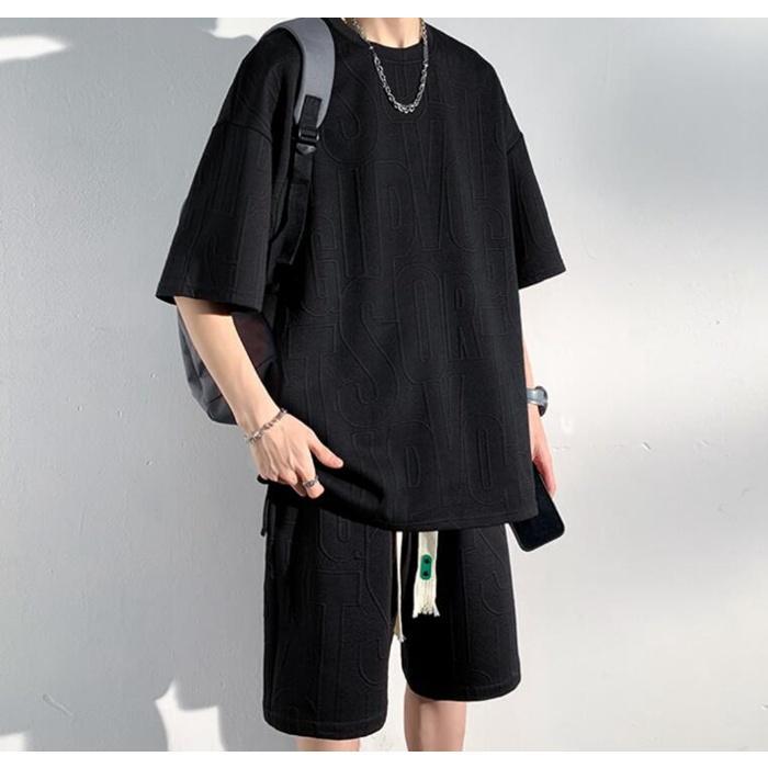 【大特価】セットアップ メンズ 上下セット 夏 ゆったり tシャツ ハーフパンツ カジュアル 涼しい涼しい シンプル - 画像 (7)