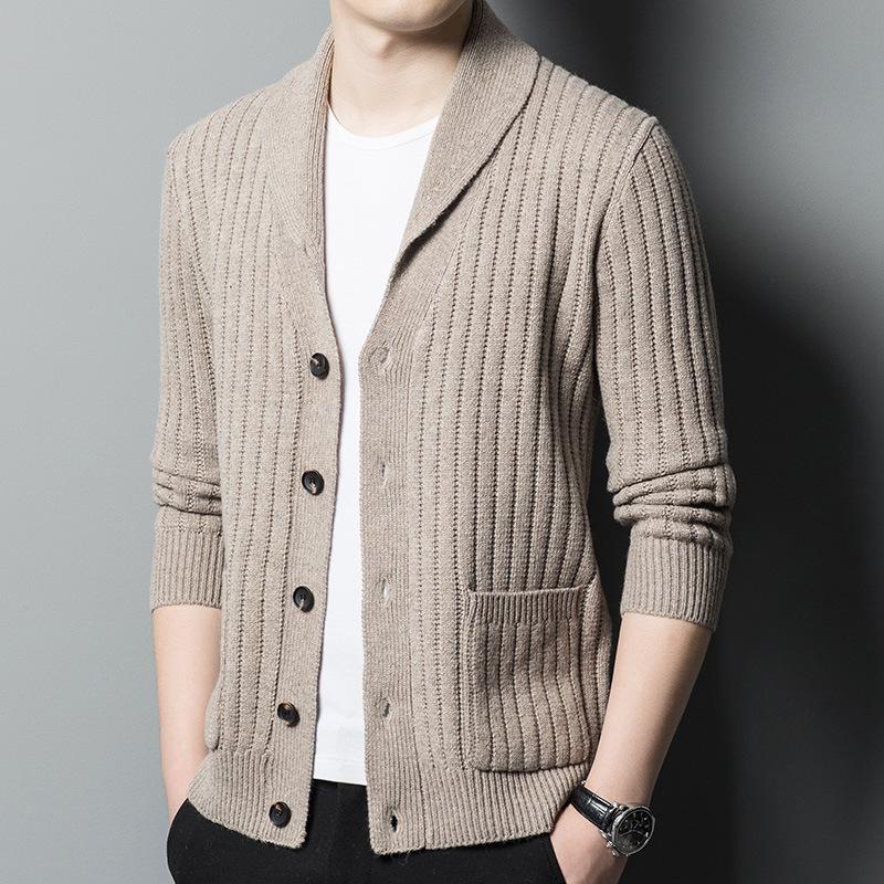 カーディガン メンズ 長袖 トップス 冷房対策 春 秋 冬 お兄系 前開き 柔らかい 事務 通勤 通学 オフィス 温度調節 洗える 敬老の日 プレゼント ポケット付き