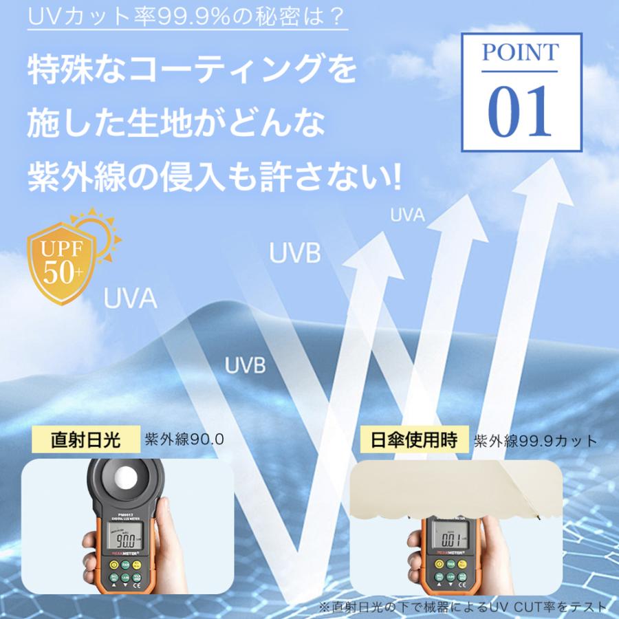 CICIBELLA 2025進化版 日傘 J型 手持ち 折りたたみ 完全遮光100% 晴雨兼用 超軽量 紫外線カット 傘 日焼け対策 雨傘 UVカット 梅雨 レディース ギフト cicibella 爆買 - 画像 (6)