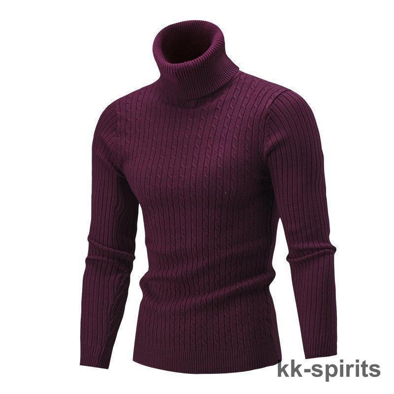 ニットセーター ニット メンズ トップス ハイネック ゴルフウェア セーター 長袖 ビジネスニット 柔らか シンプル 防寒 寒さ対策 秋物 - 画像 (4)