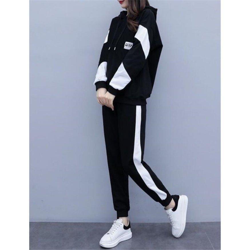 【特価】ジャージ レディース 上下 セット長袖 春秋 2点セット セットアップ 40代 パーカー 長ズボン スポーツウェア 運動服 おしやれ 部屋着 着痩せ - 画像 (4)