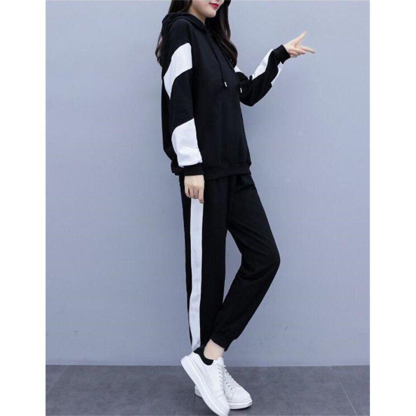 【特価】ジャージ レディース 上下 セット長袖 春秋 2点セット セットアップ 40代 パーカー 長ズボン スポーツウェア 運動服 おしやれ 部屋着 着痩せ - 画像 (5)