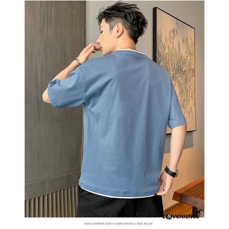 夏 半袖Tシャツ カットソー メンズ トップス Tシャツ 大きいサイズ カジュアル 薄手 吸汗速乾 スポーツウェア ストリート お兄系 ストリート系 - 画像 (3)