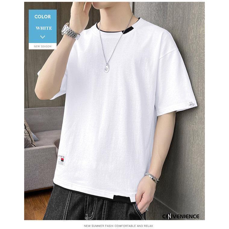 夏 半袖Tシャツ カットソー メンズ トップス Tシャツ 大きいサイズ カジュアル 薄手 吸汗速乾 スポーツウェア ストリート お兄系 ストリート系 - 画像 (4)