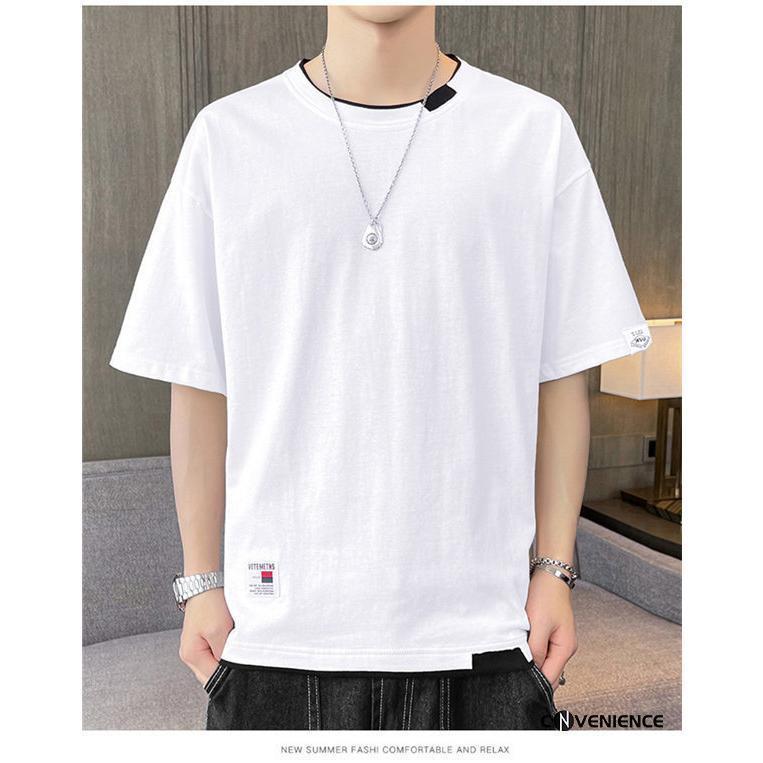 夏 半袖Tシャツ カットソー メンズ トップス Tシャツ 大きいサイズ カジュアル 薄手 吸汗速乾 スポーツウェア ストリート お兄系 ストリート系 - 画像 (5)