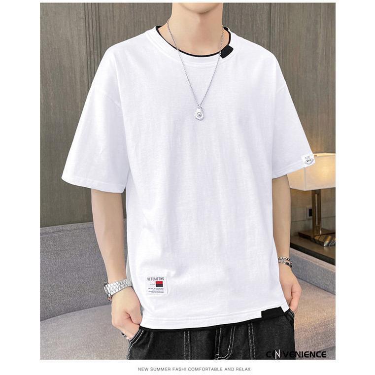 夏 半袖Tシャツ カットソー メンズ トップス Tシャツ 大きいサイズ カジュアル 薄手 吸汗速乾 スポーツウェア ストリート お兄系 ストリート系 - 画像 (6)