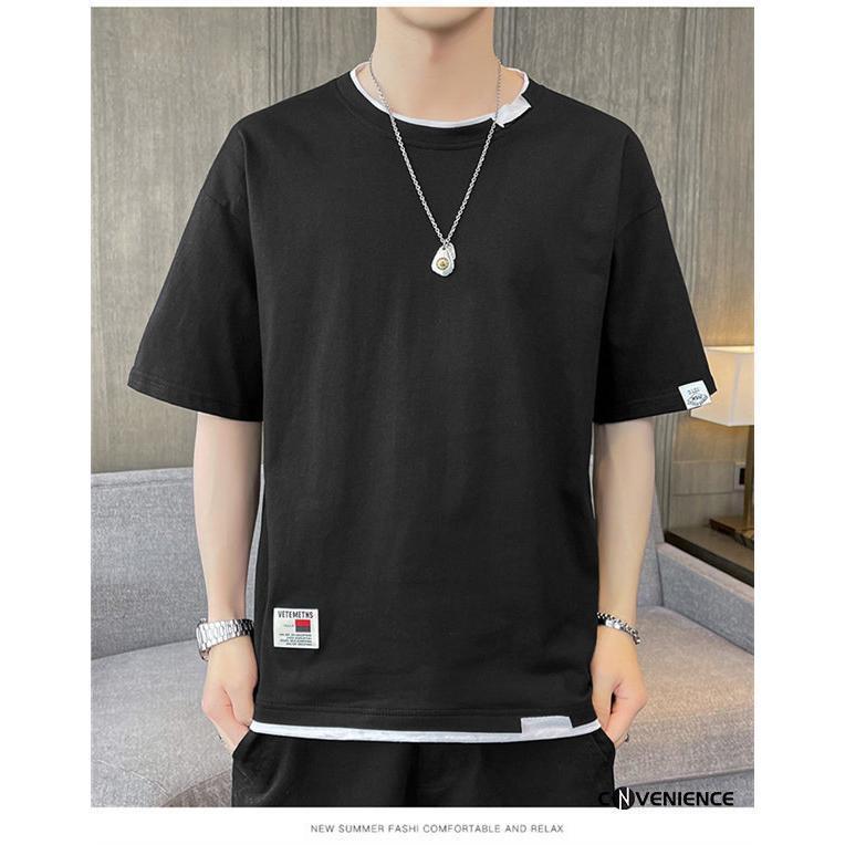 夏 半袖Tシャツ カットソー メンズ トップス Tシャツ 大きいサイズ カジュアル 薄手 吸汗速乾 スポーツウェア ストリート お兄系 ストリート系 - 画像 (8)