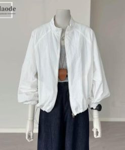 レディース ウィンドブレーカー 長袖 防風 夏 薄手 ブルゾン カジュアル 春 立ち襟 ジャンパー パーカー マウンテンパーカー ライトア