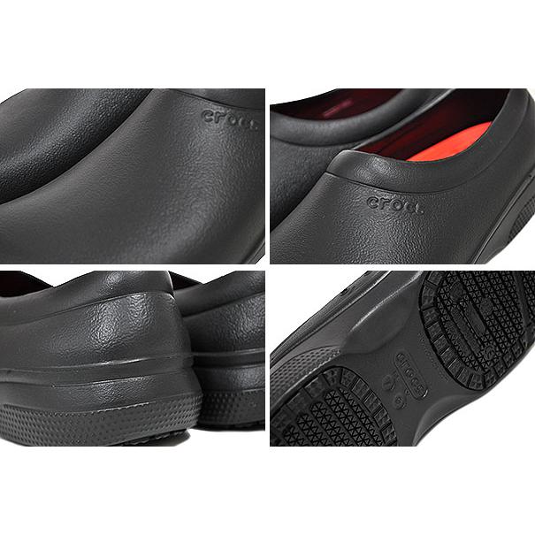 crocs ON THE CLOCK LITERIDE SLIP BLACK 207230-001 クロックス オン ザ クロック ライトライド スリップオン ブラック スリッポン サンダル つっかけ - 画像 (3)