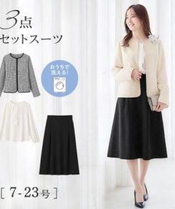 alotta アロッタ Alotta 【ボトムが選べる】入学式卒業式に！お家で洗える3点セットスーツ （モノトーン系）