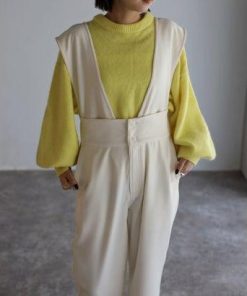 ボンジュールサガン BONJOUR SAGAN ハイウエストコンビネゾン （brown）