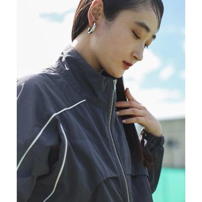 ボンジュールサガン BONJOUR SAGAN 配色パイピングナイロントラックジャケット (CHARCOAL-GRAY) - 画像 (8)