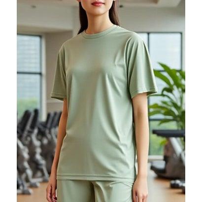 United Athle ユナイテッドアスレ 4.4オンス ドライスムース Tシャツ 半袖 ジム ヨガ ピラティス フィットネス 5700 (ライトグ - 画像 (5)