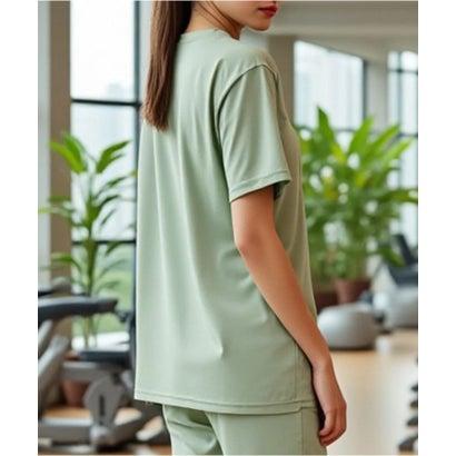 United Athle ユナイテッドアスレ 4.4オンス ドライスムース Tシャツ 半袖 ジム ヨガ ピラティス フィットネス 5700 (ライトグ - 画像 (6)