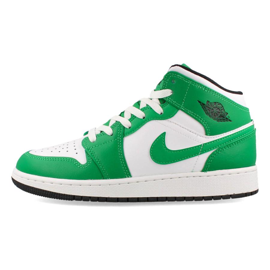 エア ジョーダン 1 NIKE AIR JORDAN MID GS ナイキ ミッド レディース LUCKY GREEN/BLACK/WHITE グリーン DQ8423-301 - 画像 (3)