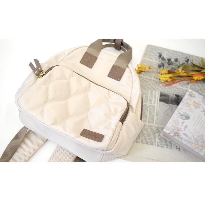 LIZDAYS キルティングラウンドミニリュック リュック リュックサック かばん 鞄 バッグ バック レディース ミニ 小さめ 撥水 はっ水 マザーズバッグ 送料無料 - 画像 (8)