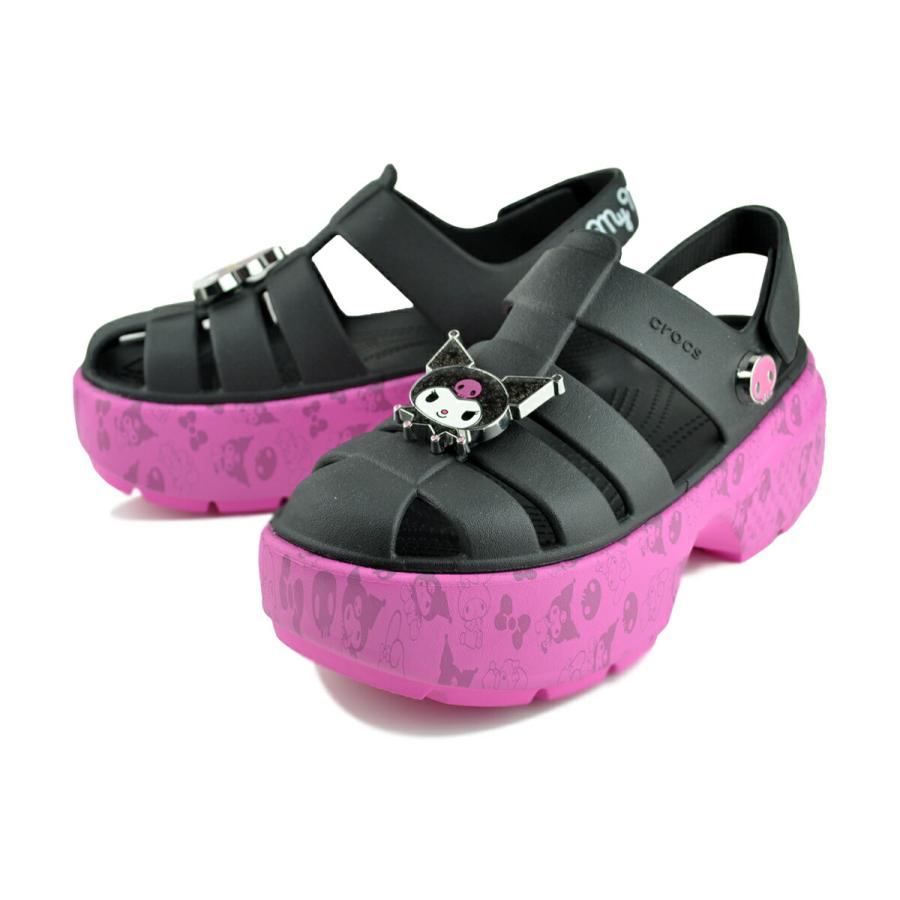 crocs クロックス マイメロディ クロミ ストンプ サンダル MY MELODY KUROMI STOMP SANDAL 210104-100 - 画像 (2)