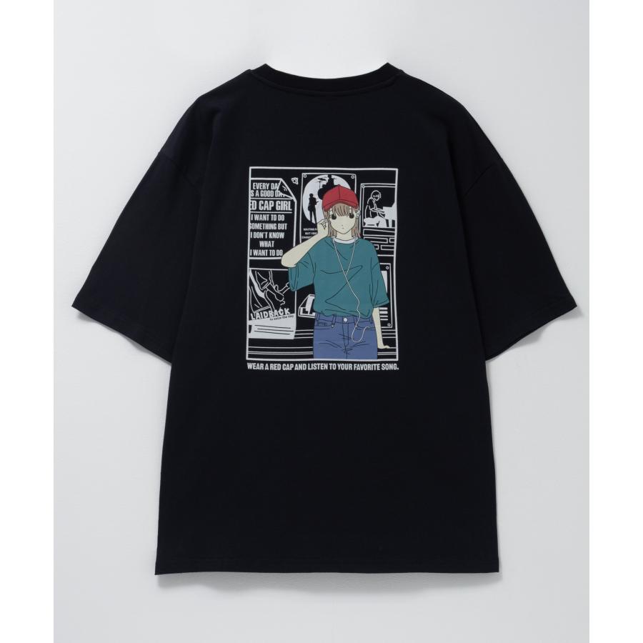 RED CAP GIRL Tシャツ メンズ 半袖 綿100% コットン バックプリント クルーネック カットソー トップス - 画像 (6)