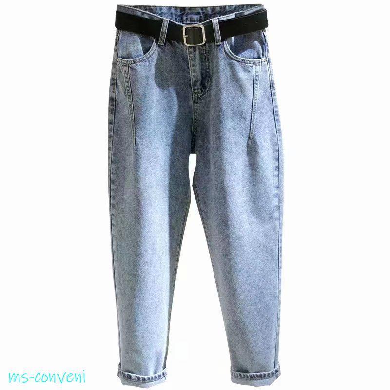 パンツ 夏 イージーパンツ レディース ボトムス デニム ジーンズ テーパード 美脚 ウエストゴム 無地 ゆったり 春秋 ハイウエスト チノパンツ - 画像 (4)