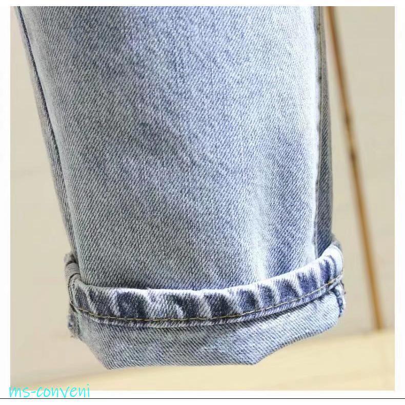 パンツ 夏 イージーパンツ レディース ボトムス デニム ジーンズ テーパード 美脚 ウエストゴム 無地 ゆったり 春秋 ハイウエスト チノパンツ - 画像 (9)