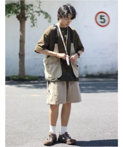 メンズ 大きいサイズ お釣り フィッシング キャンプ 多機能 カジュアル 男女兼用 レディース お洒落 黒色 おしゃれ