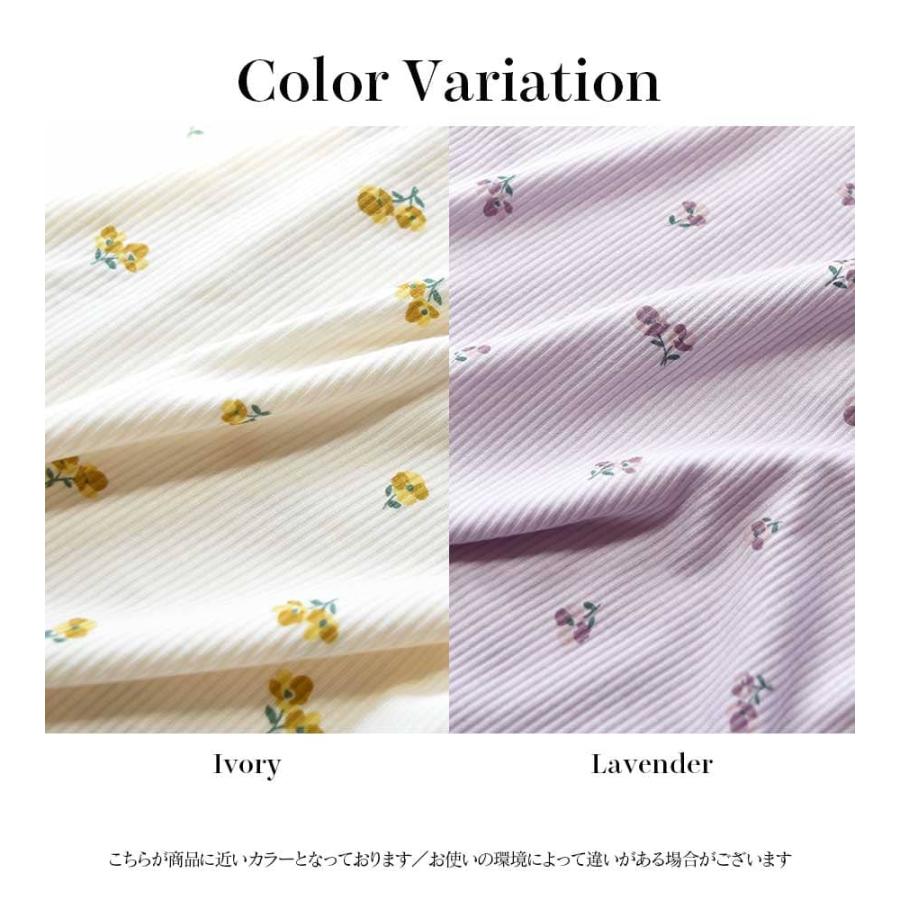 Milk tea 簡単授乳!優しいきごこち小花柄マタニティ授乳キャミソール(産前産後)【589599】2枚までメール便可 - 画像 (5)