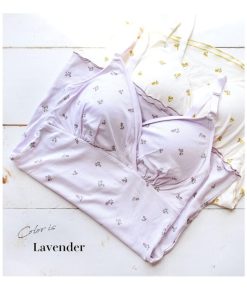 Milk tea 簡単授乳!優しいきごこち小花柄マタニティ授乳キャミソール(産前産後)【589599】2枚までメール便可