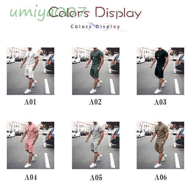 【値下げ】セットアップ メンズ 半袖ジャージ 上下セット 丸襟 スウェット 2点セット 速乾性抜群 通気性 新作夏 ァッション カジュアル - 画像 (7)