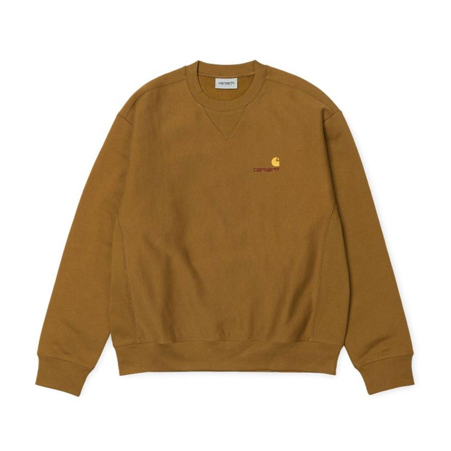 Carhartt 【ボーナスストア 誰でも+5% 9/27 0:00〜10/5 23:59】 カーハート トレーナー メンズ 正規販売店 CARHARTT WIP 無地 スウェット ワンポイントロゴ AMERICAN - 画像 (4)