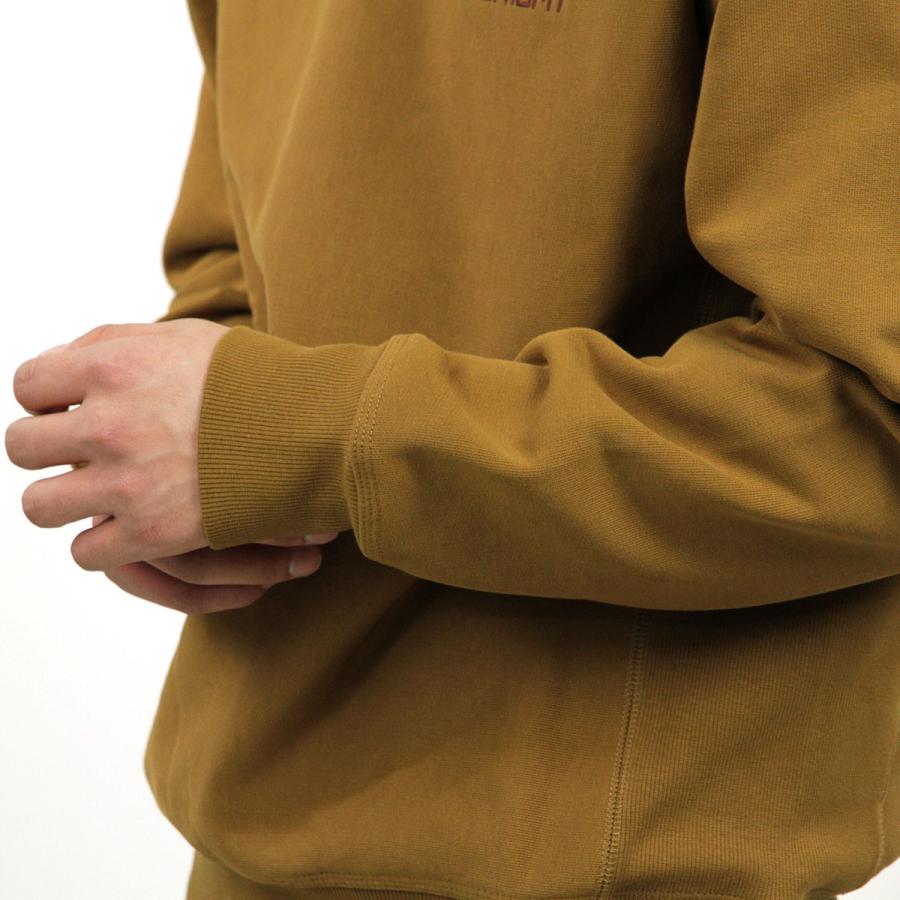Carhartt 【ボーナスストア 誰でも+5% 9/27 0:00〜10/5 23:59】 カーハート トレーナー メンズ 正規販売店 CARHARTT WIP 無地 スウェット ワンポイントロゴ AMERICAN - 画像 (6)