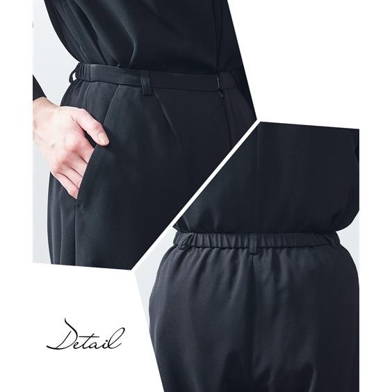 ニッセン 喪服 セットアップ パンツ レディース 礼服 日本製生地使用 洗える 防しわ カフス袖 ナチュラル デザイン ブラウス +ワイド LL/3L nissen - 画像 (6)