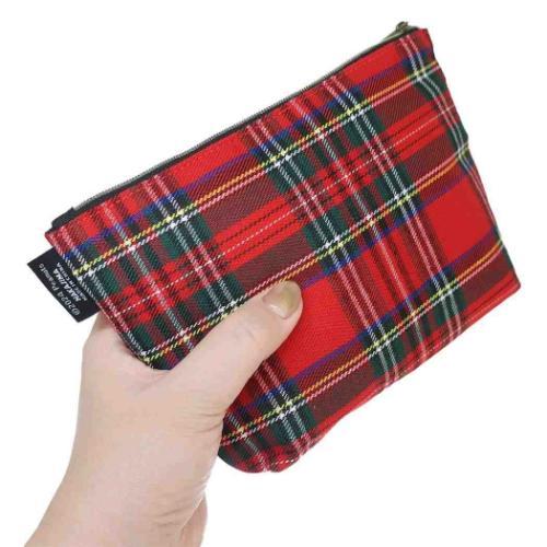 PEANUTS スヌーピー コスメポーチ チェック化粧ポーチ スヌーピーとベア チェック ピーナッツ - 画像 (2)