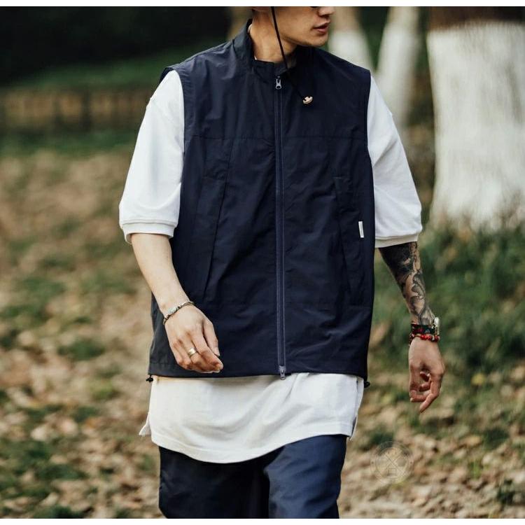 ゴルフウェア メンズ 春夏 カジュアルベスト サマーベスト ウインドブレーカー ベスト お釣りベスト ゴルフベスト スポーツ ノースリーブジャケット スタンドカ - 画像 (3)