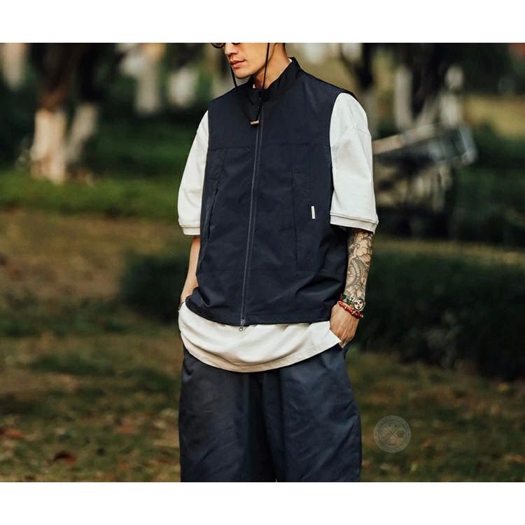 ゴルフウェア メンズ 春夏 カジュアルベスト サマーベスト ウインドブレーカー ベスト お釣りベスト ゴルフベスト スポーツ ノースリーブジャケット スタンドカ - 画像 (4)