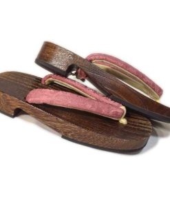 下駄 桐 3Lサイズ 27.5cm  特大 浴衣 織柄鼻緒 茶台 茶 女性 レディース 大人 焼桐 送料無料 テラコッタ ONLY zo-1051