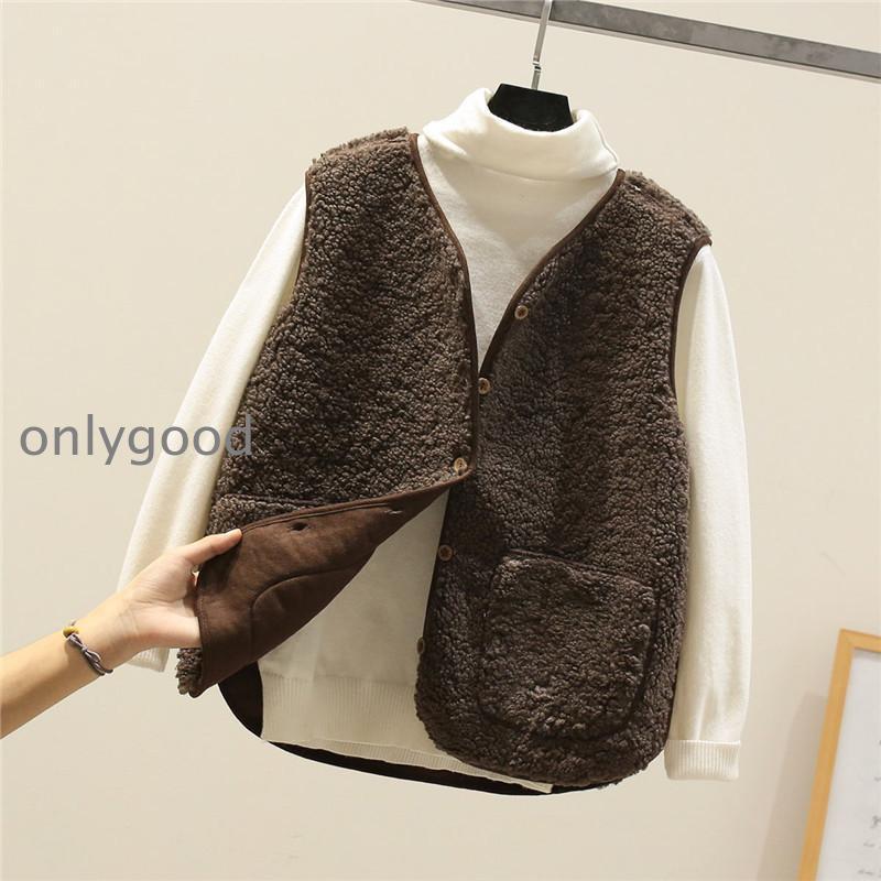 ベスト レディース ニットベスト ジレ 前開き 40代 30代 重ね着 ボアベスト ジャケット アウター チョッキ ゆったり 着痩せ 暖かい 防寒 通学 フリースベスト - 画像 (2)